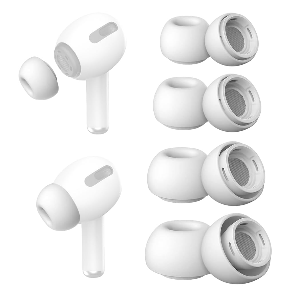ZORBES 4 Pairs Ear Tips for Air-Pods Pro and Air-Pods Pro 2, Silicone Anti-Slip Earbuds Eartips, Silicone Cover for Air-pods Pro, Silicone Replacement Ear Tips for Air-PodsPro & Pro 2, XS/S/M/L ZORBES 4 Pairs Ear Tips for Air-Pods Pro and Air-Pods Pro 2, Silicone Anti-Slip Earbuds Eartips, Silicone Cover for Air-pods Pro, Silicone Replacement Ear Tips for Air-PodsPro & Pro 2, XS/S/M/L